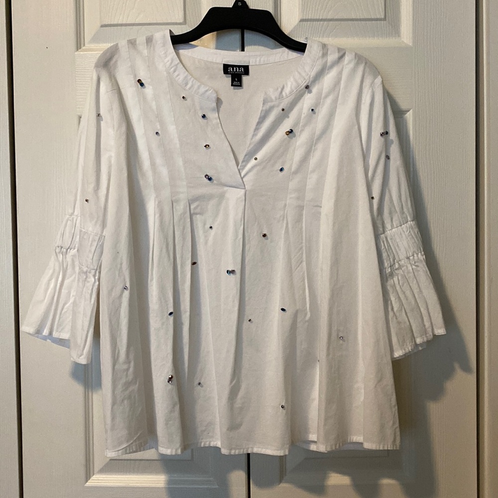a.n.a Cotton Top w/Rhinestone Embellishments